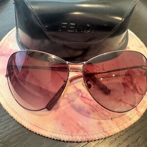 Fendi Pink Aviator Sunglasses